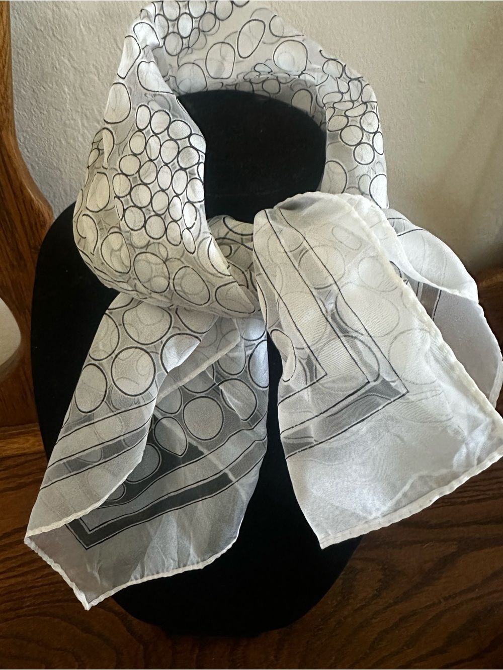 Vintage Jan C Geometric Print Scarf